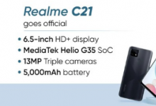 realme C21已经在马来西亚发布