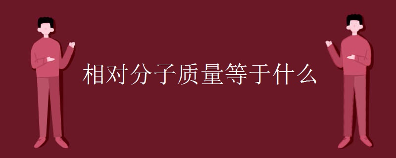 相对分子质量等于什么