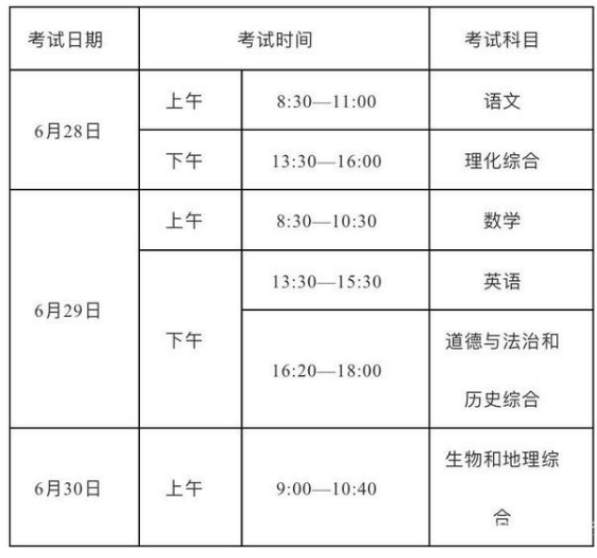 2021锦州中考时间什么时候