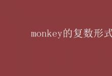 教育资讯：monkey的复数形式