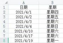 教你使用Excel技巧怎样将日期格式转化为星期格式