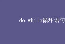 教育资讯：do while循环语句