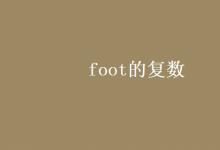 教育资讯：foot的复数