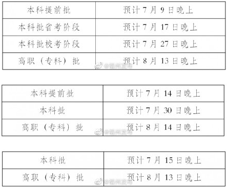 录取结果查询时间