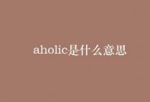 教育资讯：aholic是什么意思