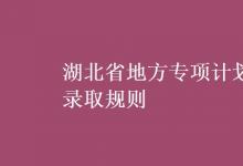 教育资讯：湖北省地方专项计划录取规则