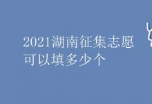 教育资讯：2021湖南征集志愿可以填多少个