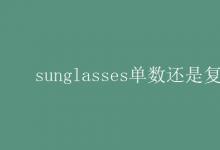 教育资讯：sunglasses单数还是复数