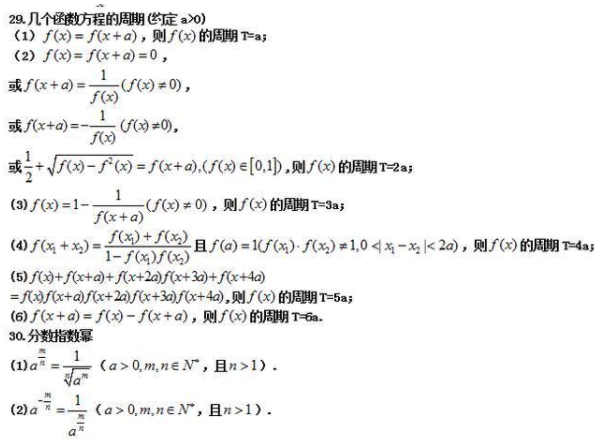 高一数学学霸笔记整理