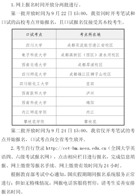 四川2021下半年大学英语四六级考试报名时间及方法