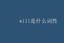 教育资讯：will是什么词性