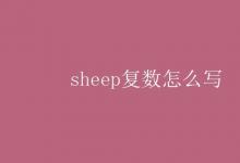 教育资讯：sheep复数怎么写