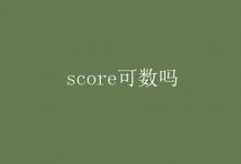 教育资讯：score可数吗