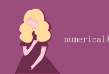 教育资讯：numerical和numeral的区别