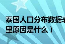 泰国人口分布数据表（泰国人口主要分布在哪里原因是什么）