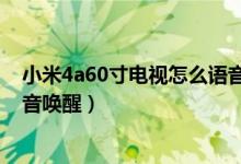 小米4a60寸电视怎么语音唤醒（小米平板5pro怎么设置语音唤醒）