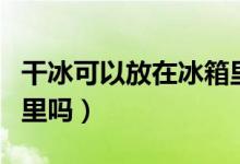 干冰可以放在冰箱里保存吗（干冰可以放冰箱里吗）