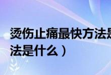 烫伤止痛最快方法是什么（烫伤止痛最快的方法是什么）