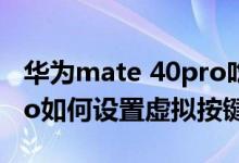 华为mate 40pro吃鸡虚拟按键（华为p50pro如何设置虚拟按键）