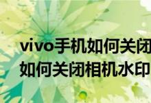 vivo手机如何关闭相机里的水印（vivo手机如何关闭相机水印）