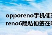 opporeno手机便签可以设置密码吗（opporeno6隐私便签在哪里）