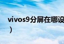 vivos9分屏在哪设置（vivos9如何设置分屏）