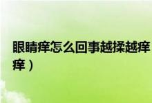 眼睛痒怎么回事越揉越痒（眼睛发痒是怎么回事而且越揉越痒）