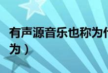 有声源音乐也称为什么语言（有声源音乐也称为）