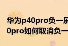 华为p40pro负一屏怎么看车停位置（华为p50pro如何取消负一屏）