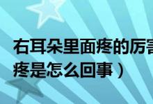 右耳朵里面疼的厉害这是怎么了（右耳朵里面疼是怎么回事）