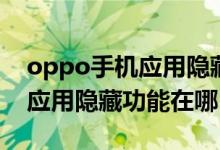 oppo手机应用隐藏功能在哪里（oppo手机应用隐藏功能在哪）