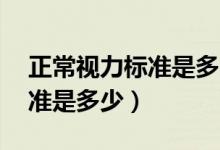 正常视力标准是多少儿童10岁（正常视力标准是多少）