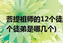 菩提祖师的12个徒弟分别是谁(菩提祖师的12个徒弟是哪几个)