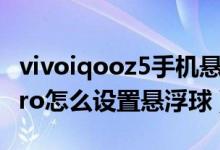 vivoiqooz5手机悬浮球怎么打开（vivos10pro怎么设置悬浮球）