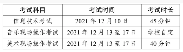 广州中考信息技术考试时间