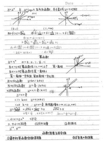 高一数学学霸笔记