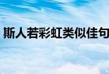 斯人若彩虹类似佳句（斯人若彩虹出自哪里）