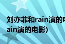 刘亦菲和rain演的电影叫什么名字(刘亦菲和rain演的电影)