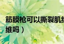 筋膜枪可以撕裂肌纤维吗（筋膜枪会损伤肌纤维吗）