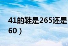 41的鞋是265还是260（42的鞋是265还是260）