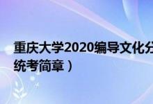 重庆大学2020编导文化分（2022重庆高校招生编导类专业统考简章）