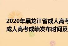 2020年黑龙江省成人高考成绩查询时间（黑龙江省2021年成人高考成绩发布时间及查询入口）