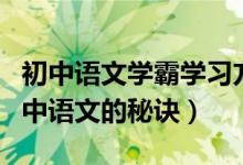 初中语文学霸学习方法大全（学霸如何学好初中语文的秘诀）