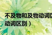 不及物和及物动词区别常见的（不及物和及物动词区别）