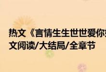 热文《言情生生世世爱你如初白锦曦苏黎世》佚名作者开全文阅读/大结局/全章节