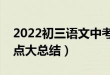 2022初三语文中考必背知识（初三语文知识点大总结）