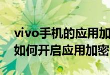 vivo手机的应用加密在哪里设置（vivo手机如何开启应用加密）