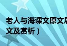 老人与海课文原文层次划分（老人与海课文原文及赏析）