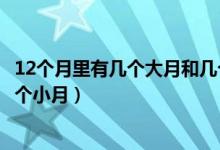 12个月里有几个大月和几个小月（一年有12个月几个大月几个小月）