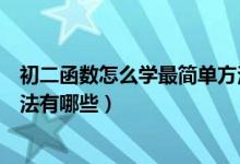 初二函数怎么学最简单方法视频（初二函数怎么学最简单方法有哪些）